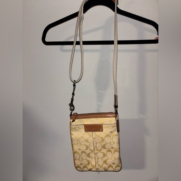 Coach Handbags - Coach Crossbody Bag - Tan and Cream